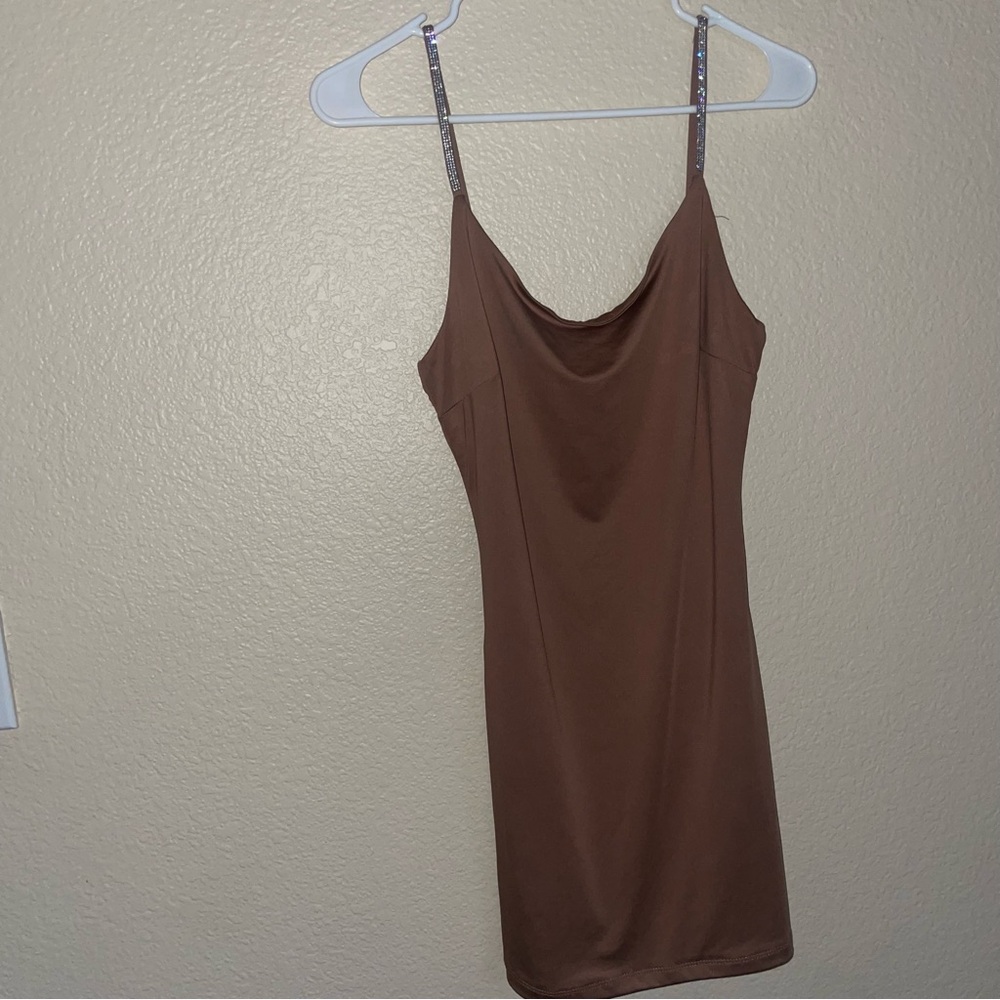 Brown Sleeveless Dress